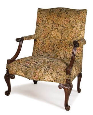 Lot 165 - George II Mahogany Library Armchair Mid 18th...