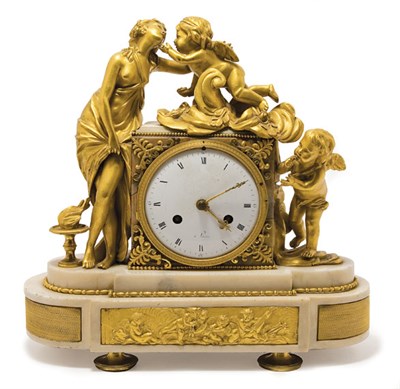 Lot 196 - Louis XVI Gilt-Bronze Mounted Marble Mantel...