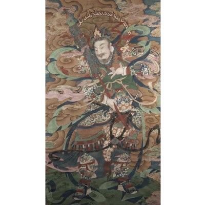 Lot 114 - Chinese School 19th Century Standing guardian,...