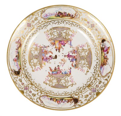 Lot 127 - Meissen Style Porcelain Plate The porcelain...