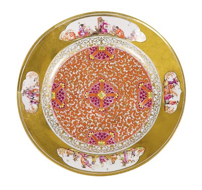 Lot 125 - Meissen Style Porcelain Plate The porcelain...