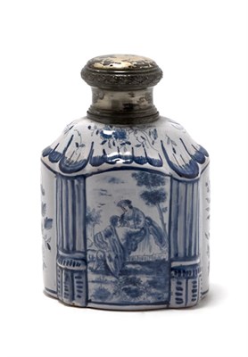 Lot 67 - Continental Blue and White Faience Tea Caddy...