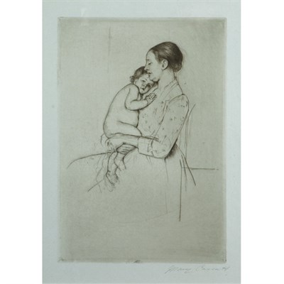 Lot 254 - Mary Cassatt (1844-1926) QUIETUDE (BREESKIN...