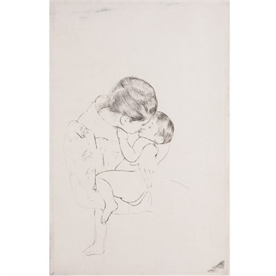 Lot 255 - Mary Cassatt MOTHER'S KISS (B. 149;...