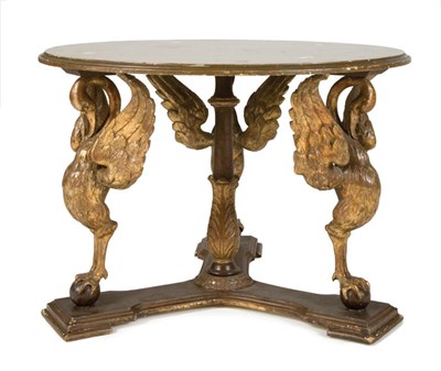 Lot 203 - Painted Wood Swan-Base Table Height 19 1/2...