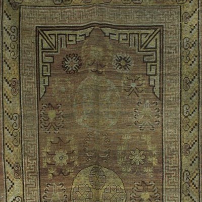 Lot 434 - Khotan Rug East Turkestan, last quarter of the...
