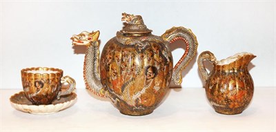 Lot 495 - Satsuma Porcelain Ten-Piece Tea Service