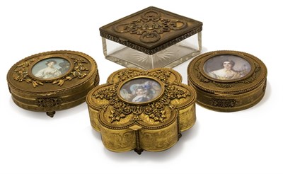 Lot 1343 - Miscellaneous Group of Three Gilt-Bronze and...