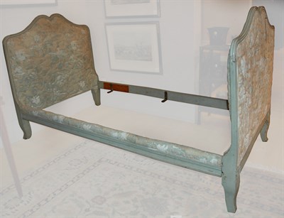 Lot 173 - Louis XVI Style Blue Painted Daybed Height 46...