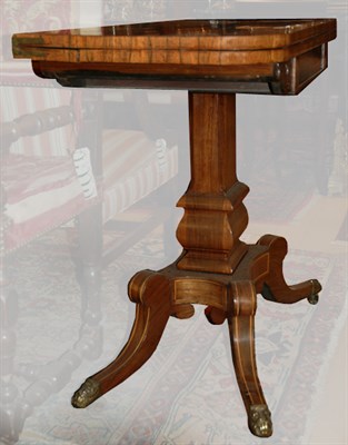 Lot 236 - Classical Style Rosewood Fold-Over Game Table...