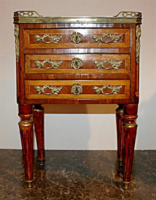Lot 446 - Louis XVI Style Marble Top Mahogany Miniature...