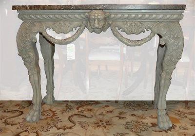 Lot 474 - George II Style Painted-Marble Top Console...