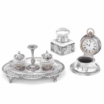 Lot 268 - Victorian Silver Inkstand Henry Wilkinson,...