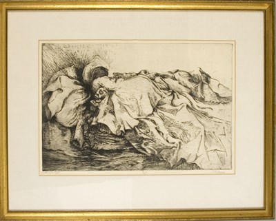 Lot 118 - Michael Mazur READING IN BED Etching, signed,...