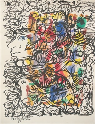 Lot 51 - Rene Portocarrero Cuban, 1912-1986 Flora, 1982...