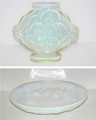 Lot 420 - Sabino Opalescent Glass Center Bowl and Vase...