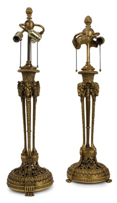 Lot 1452 - Pair of Louis XVI Style Gilt-Bronze Four-Light...