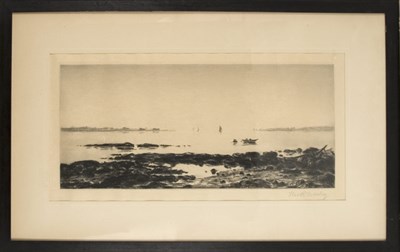 Lot 113 - Thomas R. Manley [BOATS ALONG THE SHORE]...