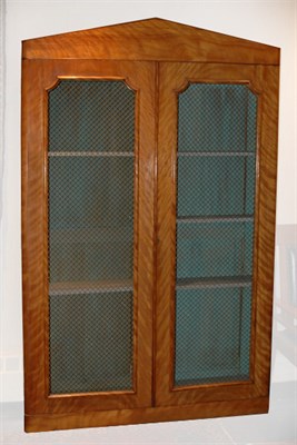 Lot 269 - Biedermeier Style Wire Door Fruitwood...