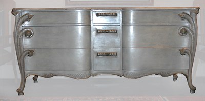 Lot 153 - Louis XV Style Parcel Gilt and Painted Triple...