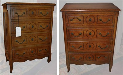 Lot 136 - Pair of Louis XV Style Fruitwood Bedside...