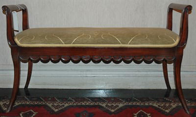 Lot 150 - Victorian Style Mahogany Bench Length 42 inches.