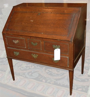 Lot 148 - George III Style Oak Slant Front Desk Height...