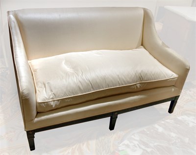 Lot 140 - Neoclassical Style Black Painted and Cream...