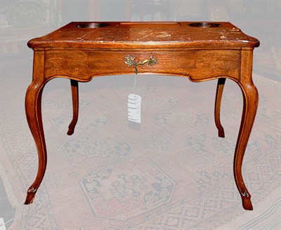 Lot 151 - Provincial Louis XV Style Marble Top Fruitwood...