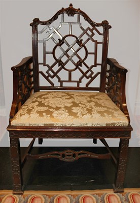 Lot 132 - George III Style Mahogany Armchair In the...