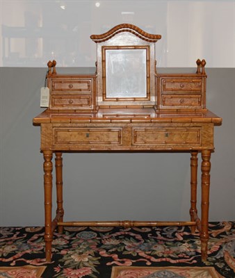 Lot 144 - Victorian Style Faux Bamboo and Bird's Eye...
