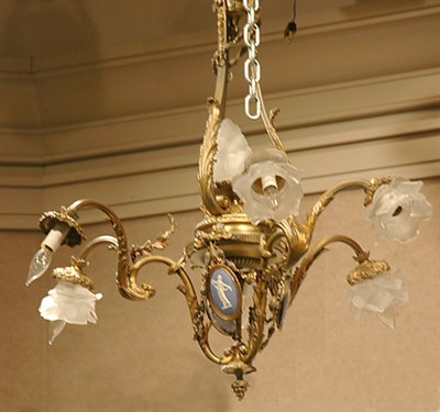 Lot 379 - Neoclassical Style Gilt-Metal and Frosted...