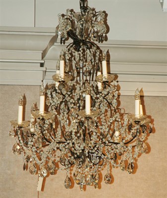 Lot 315A - Rococo Style Patinated-Metal Twelve-Light...