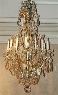 Lot 312A - Louis XV Style Silvered Metal and Cut Glass...
