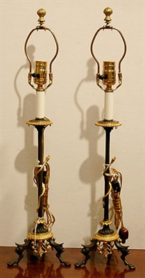Lot 295 - Pair of Neoclassical Style Parcel Gilt and...