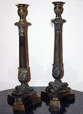 Lot 362 - Pair of Louis XVI Style Bronze Columnar...