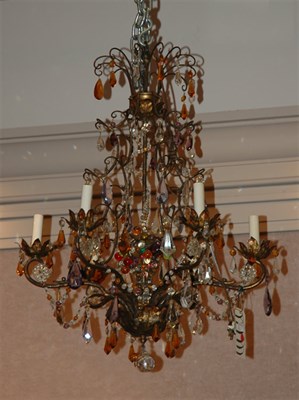 Lot 376 - Neoclassical Style Patinated-Metal and Colored...