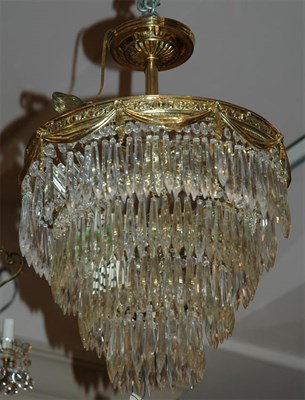 Lot 355 - Neoclassical Style Gilt-Metal and Cut Glass...