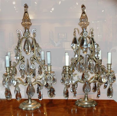 Lot 427 - Pair of Louis XV Style Silvered-Metal and...