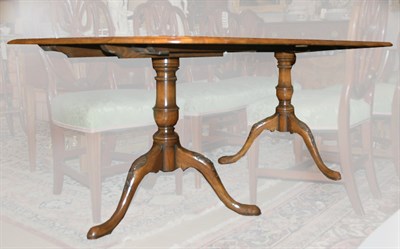 Lot 470 - Queen Anne Style Burl-Wood Double-Pedestal...