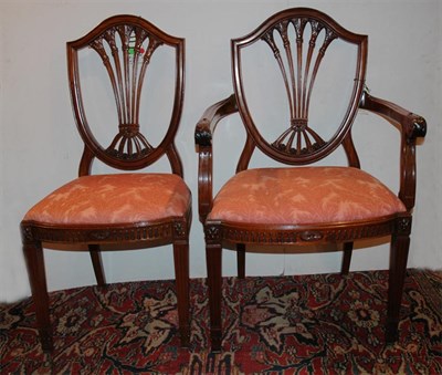 Lot 265 - Set of Ten George III Style Mahogany Shield...