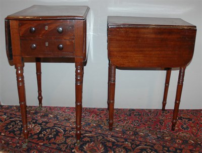 Lot 259 - Two Similar Regency Style Mahogany Drop-Leaf...