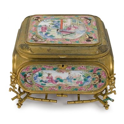 Lot 58 - Chinese Rose Medallion Porcelain Mounted...