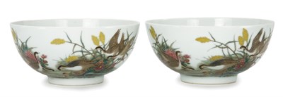Lot 273 - Pair of Chinese Famille Rose Glazed Porcelain...