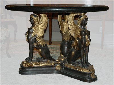 Lot 369 - Neoclassical Style Marble Top Parcel Gilt and...