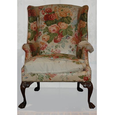 Lot 104 - George III Style Mahogany Wing Chair