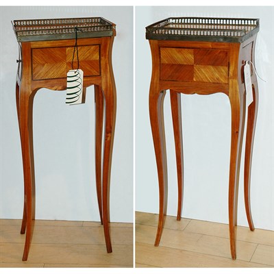 Lot 1381 - Pair of Transitional Louis XV/XVI Style Inlaid...