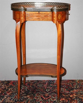Lot 1383 - Louis XVI Style Marquetry and Parquetry Inlaid...