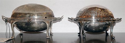 Lot 336 - Two English Silver Plated Breakfast Dishes
