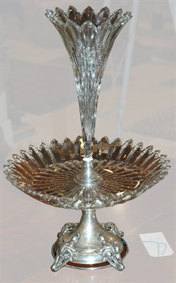 Lot 350 - Neoclassical Style Silver Plated and Cut Glass...
